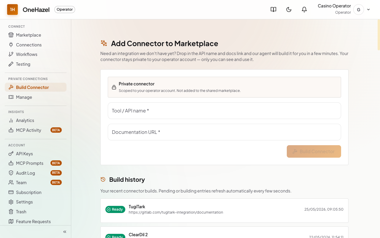 Build a custom connector
